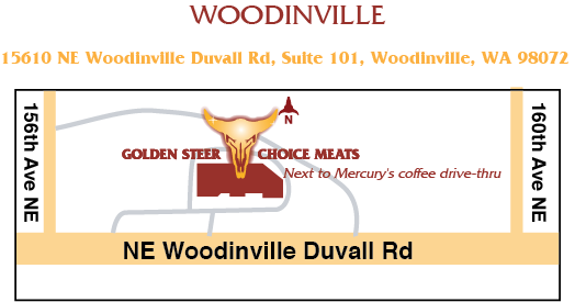 golden steer choice meats map: woodinville